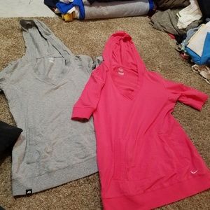 hooded front pocket Nike shirts